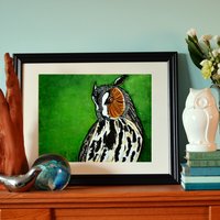 Waldohreule, 30x36cm Limitierter Druck von ArtByPeleegirl