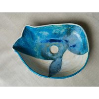 Großes Blauwal Gefäß Waschbecken, Keramik Wal Handgemachte Fisch Ozean Waschbecken Auffangbecken von ArtByYeS