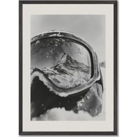 Poster Matterhorn Reflection Vintage Skibrille, Verschneiter Berg Poster Matterhorn Reflection Vintage Skibrille, Verschneiter Berg von ArtDartsSwitzerland