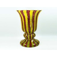 Große Murano Latticino Vase Circa 1930 Große Murano Latticino Vase Circa 1930 von ArtDecoGalaxy