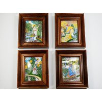 "Limoges Emaille Plaketten "Die Vier Jahreszeiten" Von Eugene Grasset-Circa 1900." von ArtDecoGalaxy