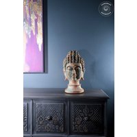 Gautama Buddha Skulptur 12, 9", Statue, Buddhist, Figuren, Altar, Meditationsdekor, Yogaarbeit, Geschenkblatt Blattgold von ArtDecorado