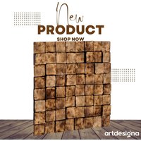 Geräuchertes Holz - Braun Handgefertigte Holzwandkunst Klangdiffusor Akustik Wohndekoration Einweihungsgeschenk Wandbehang von ArtDesigna