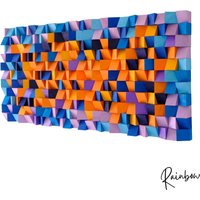 Regenbogen - Handgemachte Holzwand Kunst Dekoration Einweihungsgeschenk Innendekoration Wandbehang von ArtDesigna