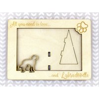 Labradoodle Fotorahmen, Gravierter Rahmen, Benutzerdefinierter Bilderrahmen, Personalisierter Haustieradoptionsrahmen, Geschenk Für Hundeliebhaber von ArtDogKitchen