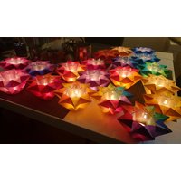 Silvester Weihnachten Sternwindlicht Windlicht Waldorf Laterne Partylight Aus Geöltem Papier Geschenk von ArtGalerieSL