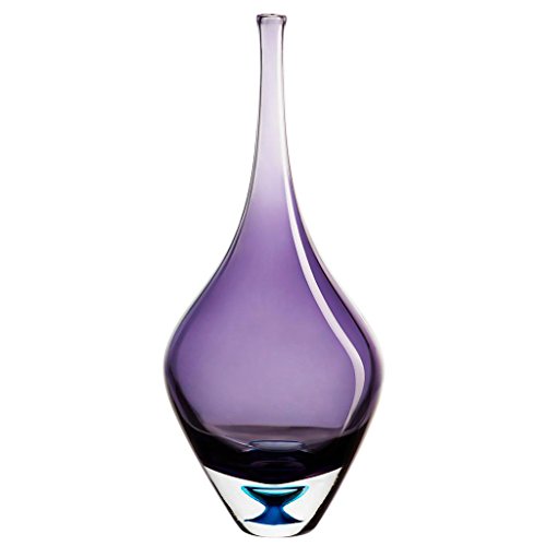 Blumenvase, Blütenvase, Glas Vase Calla, violett, 37 cm, moderner Style (Art Glass Powered by Cristalica) von CRISTALICA
