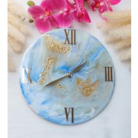 Uhr in Gold Acrylglas 26 cm Epoxidharz Resin Uhr in Gold Acrylglas 26 cm Epoxidharz Resin von ArtKissShop