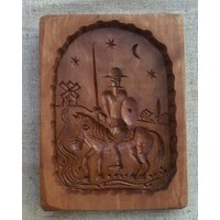 Lebkuchen Don Quijote Holz Keksform Springerle Speculaas Kashigata Form Handgefertigt Geschnitzter Birnbaum Lebkuchen Don Quijote Holz Keksform Springerle Speculaas Kashigata Form Handgefertigt Geschnitzter Birnbaum von ArtKomora