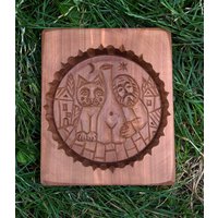 Lebkuchen Perfekte Familie 15x15cm Holz Keksform Springerle Spekulatius Kashigata Form Handgefertigt Geschnitzter Birnbaum Lebkuchen Perfekte Familie 15x15cm Holz Keksform Springerle Spekulatius Kashigata Form Handgefertigt Geschnitzter Birnbaum von ArtKomora