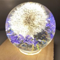Night Light Real Dandelion Resin Lamp Color Changing Desk Decor Dried Flower Globe Cozy Epoxy With Night Light Real Dandelion Resin Lamp Color Changing Desk Decor Dried Flower Globe Cozy Epoxy With von ArtKrassiva