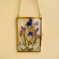 Pressed Flower Frame Birth Month Personalized Gift For Mother Real Dried Flowers Botanical Art Handmade Wall Decor Granda Garden Pressed Flower Frame Birth Month Personalized Gift For Mother Real Dried Flowers Botanical Art Handmade Wall Decor Granda Garden von ArtKrassiva