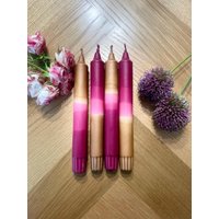 4Er Set Dip Dye Kerzen - Bronze Bordeaux 4Er Set Dip Dye Kerzen - Bronze Bordeaux von ArtLightByLisel