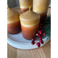 Dip Dye Blockkerze | Handgetaucht Gold-Braun 14 cm Und 10 Advent Winterdeko Dip Dye Blockkerze | Handgetaucht Gold-Braun 14 cm Und 10 Advent Winterdeko von ArtLightByLisel