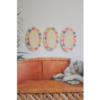 Gewebter Wandbehang Vintage Webkorb Boho Dekor Wanddekoration Wandkunst Wandkorb Set Sammlung Kunst Spule von ArtLovesAntiques