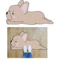 Passgenaue Matte Frenchie Braun Schokolade Outdoor Innen Eingang Türmatte Vorschuh Scraper Willkommen Teppich von ArtMatDesigns