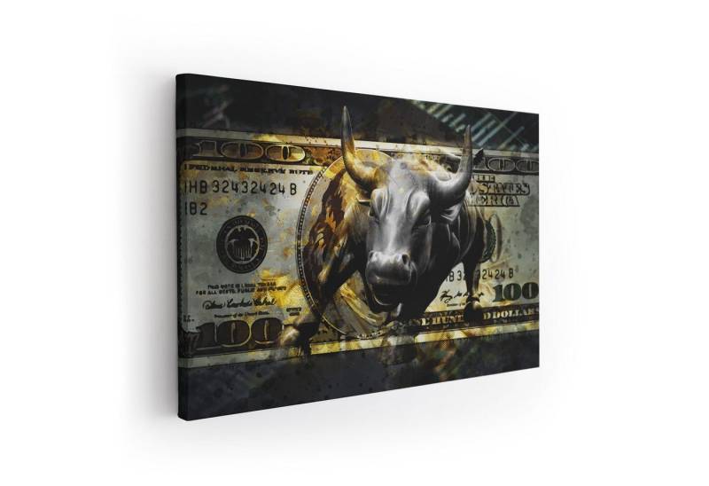 ArtMind Leinwandbild Wall Street Bull, Premium Wandbilder als Poster & gerahmte Leinwand in verschiedenen Größen, Wall Art, Bild, Canva von ArtMind