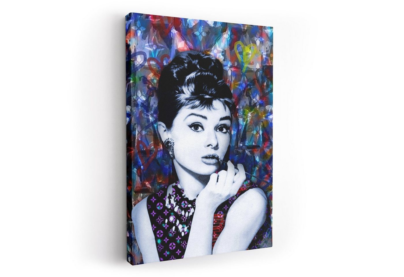 ArtMind XXL-Wandbild AUDREY HEPBURN, Premium Wandbilder als Poster & gerahmte Leinwand in verschiedenen Größen, Wall Art, Bild, Canvas von ArtMind