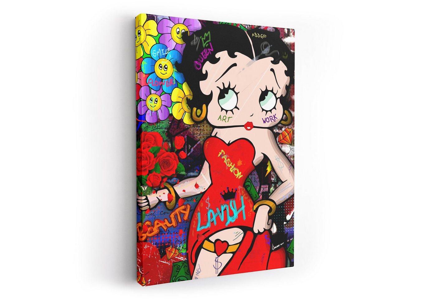 ArtMind XXL-Wandbild BETTY BOOP, Premium Wandbilder als Poster & gerahmte Leinwand in verschiedenen Größen, Wall Art, Bild, Canva von ArtMind