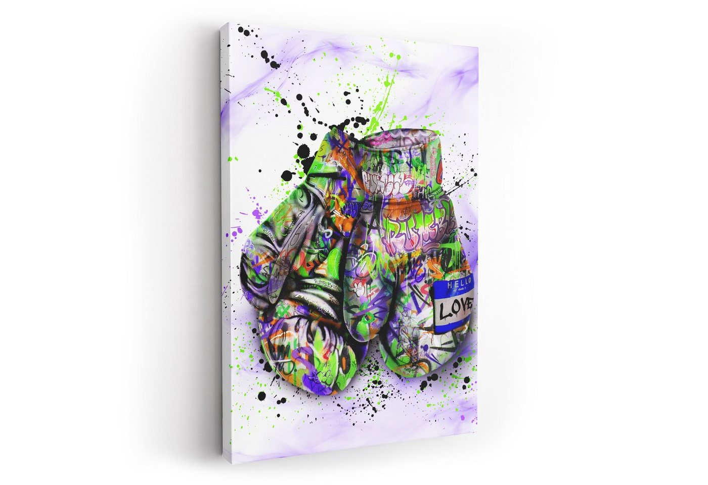 ArtMind XXL-Wandbild GRAFFITI BOXING, Premium Wandbilder als Poster & gerahmte Leinwand in verschiedenen Größen, Wall Art, Bild, Canvas von ArtMind