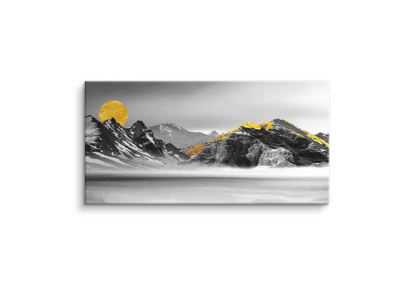 ArtMind XXL-Wandbild Gold Moon, Premium Wandbilder als Poster & gerahmte Leinwand in verschiedenen Größen, Wall Art, Bild, Canva von ArtMind