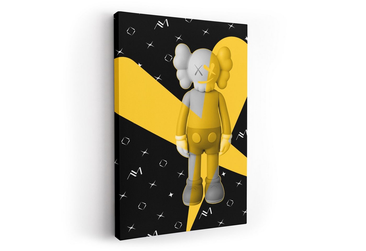 ArtMind XXL-Wandbild Kaws X, Premium Wandbilder als Poster & gerahmte Leinwand in 4 Größen, Wall Art, Bild, Canva von ArtMind