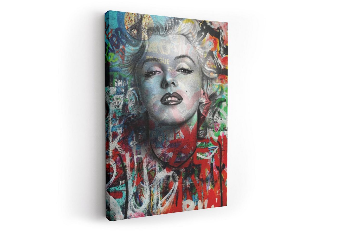 ArtMind XXL-Wandbild Marilyn Monroe - Graffiti Art, Premium Wandbilder als Poster & gerahmte Leinwand in 4 Größen, Wall Art, Bild, moderne Kunst von ArtMind