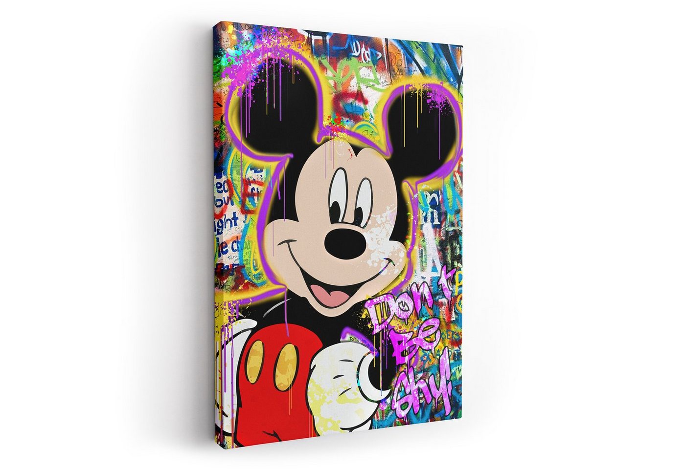 ArtMind XXL-Wandbild Micky - Don't be shy, Premium Wandbilder als Poster & gerahmte Leinwand in 4 Größen, Wall Art, Bild, Canva von ArtMind
