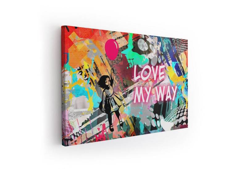 ArtMind XXL-Wandbild Pop Art - Love my way, Premium Wandbilder als Poster & gerahmte Leinwand in 4 Größen, Wall Art, Bild, moderne Kunst von ArtMind