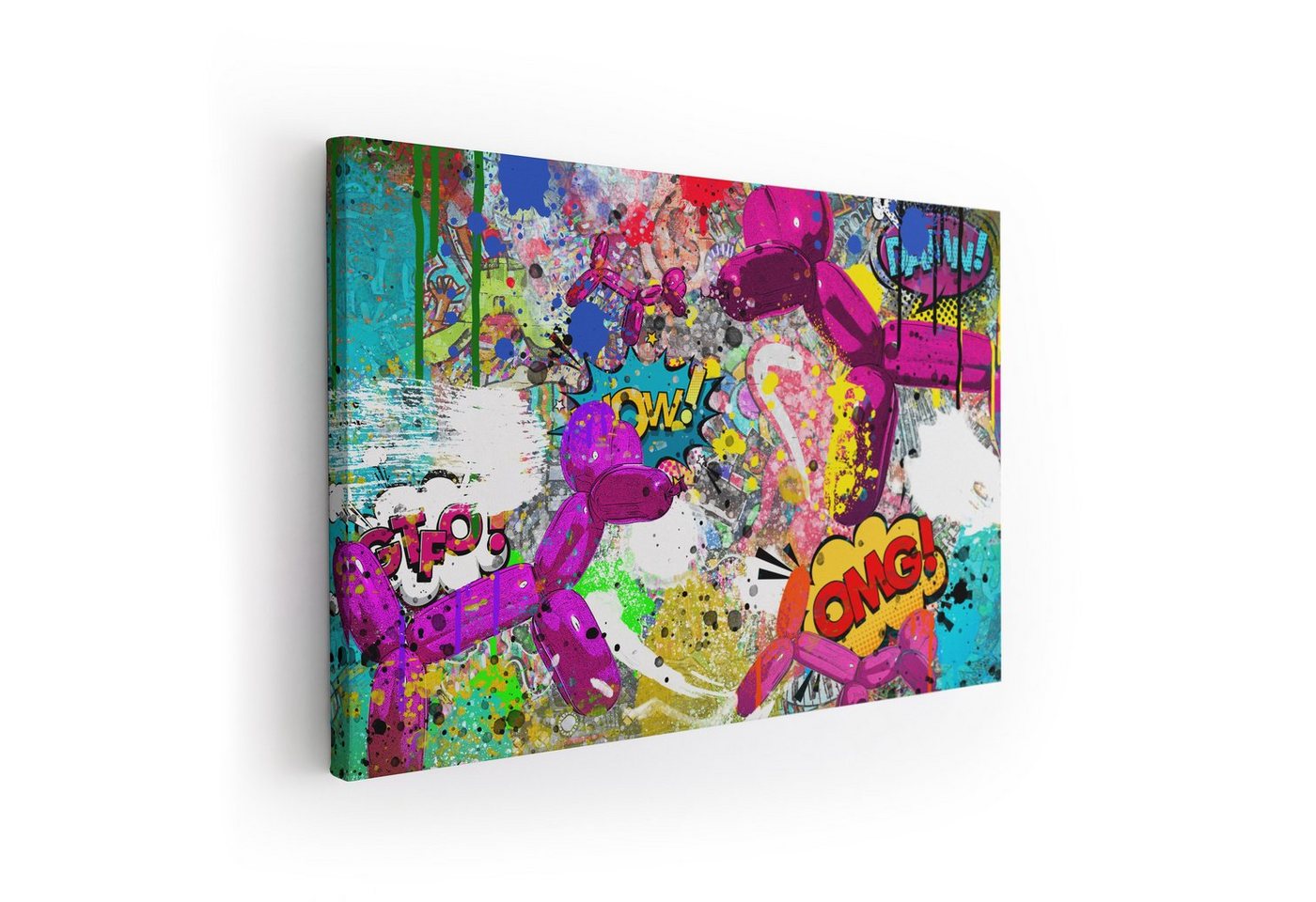 ArtMind XXL-Wandbild Pop Art - Luftballon, Premium Wandbilder als Poster & gerahmte Leinwand in verschiedenen Größen, Wall Art, Bild, Canva von ArtMind
