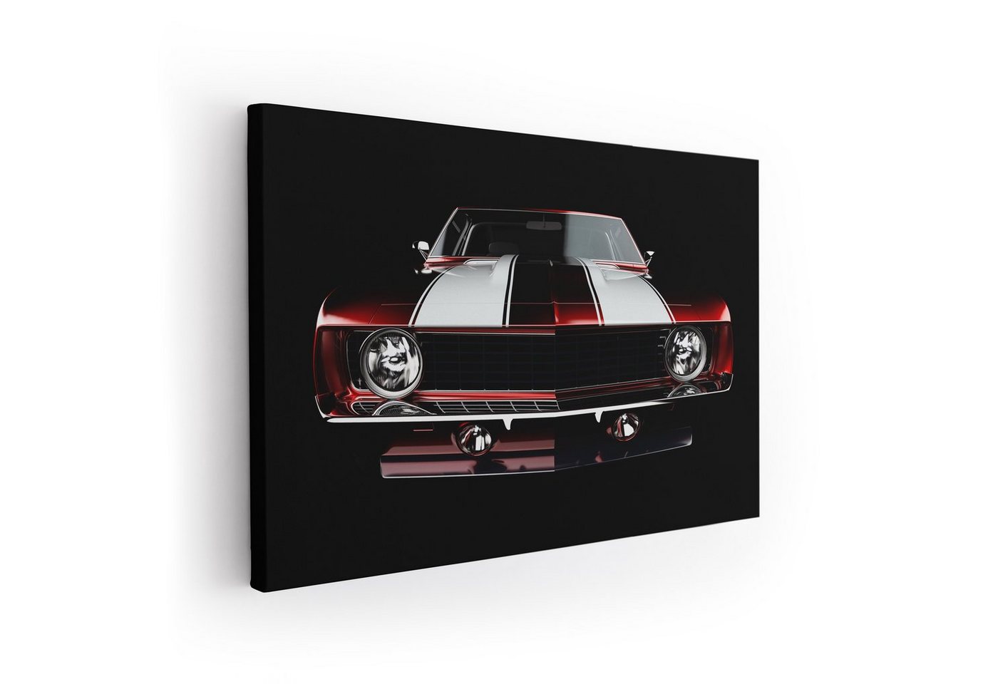 ArtMind XXL-Wandbild Red Oldtimer, Premium Wandbilder als Poster & gerahmte Leinwand in 4 Größen, Wall Art, Bild, Canva von ArtMind