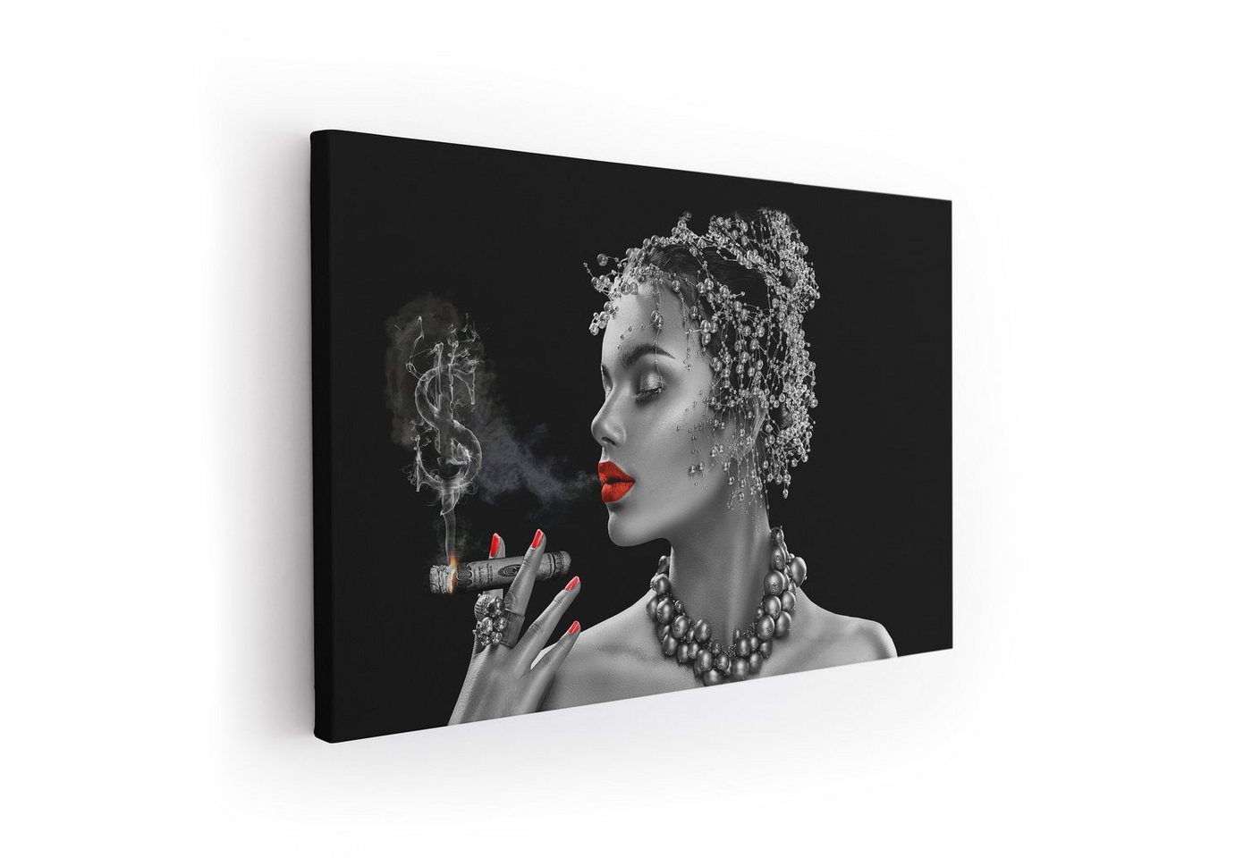 ArtMind XXL-Wandbild Smokey Dollar, Premium Wandbilder als Poster & gerahmte Leinwand in 4 Größen, Wall Art, Bild, Canva von ArtMind