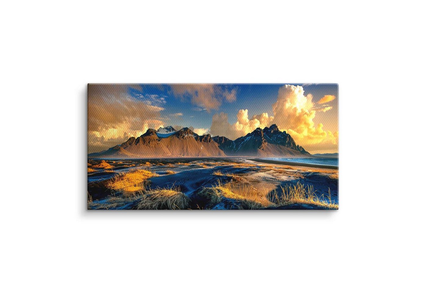 ArtMind XXL-Wandbild Vestrahorn Mountain, Premium Wandbilder als Poster & gerahmte Leinwand in verschiedenen Größen, Wall Art, Bild, Canvas von ArtMind