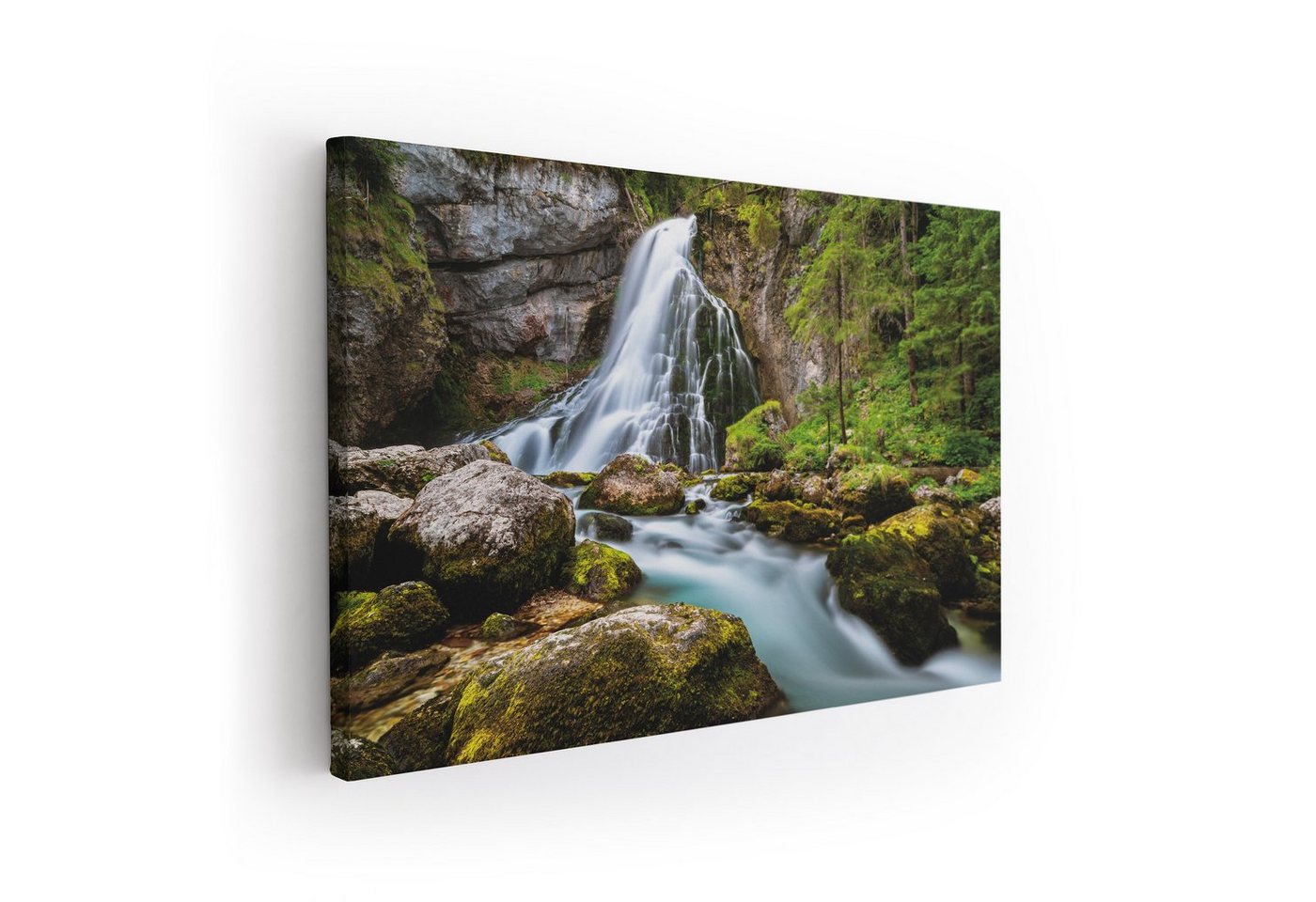 ArtMind XXL-Wandbild WASSERFALL, Premium Wandbilder als Poster & gerahmte Leinwand in verschiedenen Größen, Wall Art, Bild, Canva von ArtMind