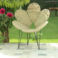 Handgewebter Juteblumen-Designer-Stuhl Jute-Designer-Stuhl Stuhl Für Garten-Sitzstuhl Terrasse Zur Dekoration von ArtOfCity