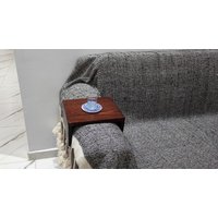 Handgemachtes Sofa Tablett, Ottoman Arm Tisch, Couchtisch, Holz Geschenke, Home Living, Armest Tablett von ArtOfHandmade1