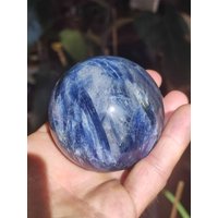 60mm Cyanit Kyanit Disthen Sapparit Blau Aaa Edelstein Kugel Deko Sphere Sammler Mineral Stufe Heilstein Wohn Natur Qualität Selten Rarität von ArtOfNatureBerlin