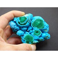 Sammlerstück Chrysocoll Malachit Botryoidal Scheibe Dekostück Aaa Edelstein Natur Heilstein Unikat Blau Grün Mineral Museumqualität Traum von ArtOfNatureBerlin