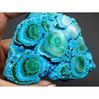 Sammlerstück Chrysocoll Malachit Botryoidal Scheibe Dekostück Aaa Edelstein Natur Heilstein Unikat Blau Grün Mineral Museumqualität Traum von ArtOfNatureBerlin