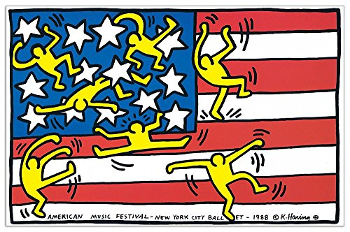 ArtPlaza AS10036 American Musical Festival-(Haring), Holz, Bunt, 26 x 1.8 x 17 cm von ArtPlaza