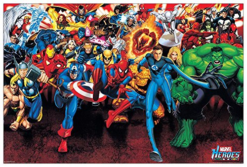 ArtPlaza AS10119 Superheroes-(Marvel), Holz, Bunt, 90 x 1.8 x 60 cm von ArtPlaza
