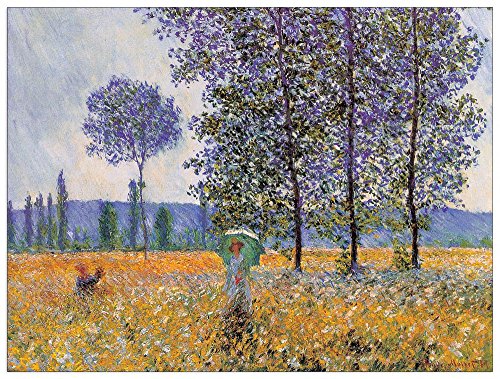 ArtPlaza AS10234 Felder In Fruehling-(Monet), Holz, Bunt, 80 x 1.8 x 60 cm von ArtPlaza