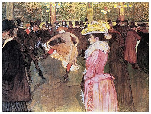 ArtPlaza AS10317 Ball im Moulin Rouge-(Toulouse Lautrec), Holz, Bunt, 80 x 1.8 x 60 cm von ArtPlaza