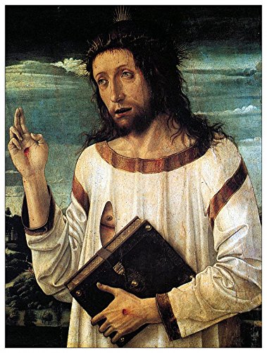 ArtPlaza Bellini Giovanni-Christ in Thorns, Dekorative Paneele, Holz, Mehrfarbig, 60 x 1.8 x 80 cm von ArtPlaza