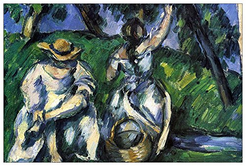 ArtPlaza Cezanne Paul-Figures, Dekorative Paneele, Holz, Mehrfarbig, 90 x 1.8 x 60 cm von ArtPlaza