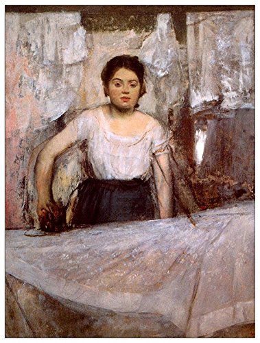 ArtPlaza Degas Edgar-Woman Ironing, Dekorative Paneele, Holz, Mehrfarbig, 60 x 1.8 x 80 cm von ArtPlaza