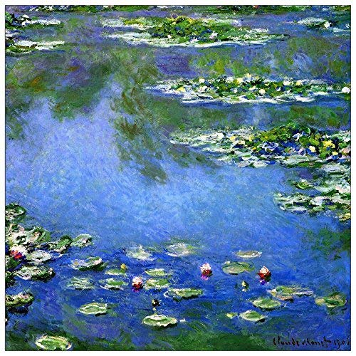 ArtPlaza Monet Claude-Water Lilies, Dekorative Paneele, Holz, Mehrfarbig, 70 x 1.8 x 70 cm von ArtPlaza