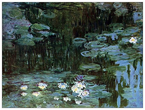 ArtPlaza Monet Claude-Water Lillies I, Dekorative Paneele, Holz, Mehrfarbig, 80 x 1.8 x 60 cm von ArtPlaza