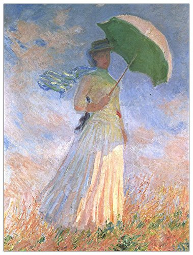 ArtPlaza Frau mit Sonnenschirm Monet Claude-Woman with Parasol, Dekorative Paneele, Holz, Mehrfarbig, 60 x 1.8 x 80 cm von ArtPlaza