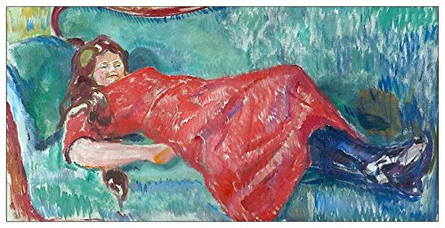 ArtPlaza Munch Edvard-On The Sofa, Dekorative Paneele, Holz, Mehrfarbig, 80 x 1.8 x 60 cm von ArtPlaza